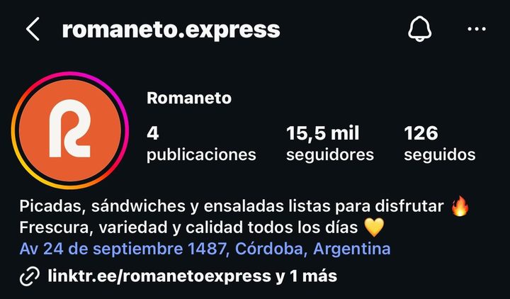 Romaneto con 15,5 mil seguidores